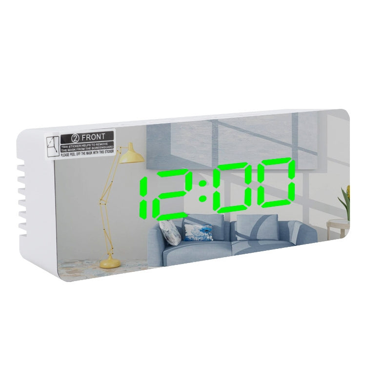 TS-S69-R Multifunctional LED Alarm Clock Battery / Plug-in Charging Dual-purpose Make-up Mirror Clock, TS-S69-G, TS-S69-HW, TS-S69-R TS-S69-G Green