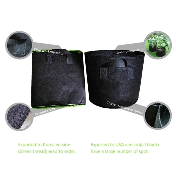 5 Gallon Planting Grow Bag Thickened Non-woven Aeration Fabric Pot Container with Handle, 5 Gallon