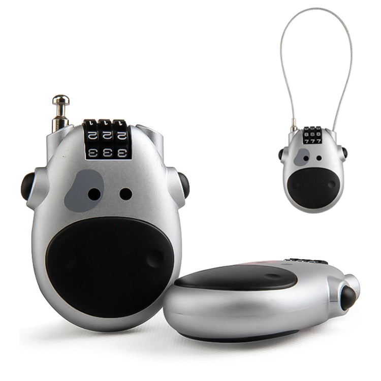 JASIT Portable Multifunction Cute Cow Travel Luggage Password Lock, Luggage Password Lock