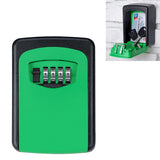 Wall-hanging Key Storage Box with Metal 4-Digit Password Lock Green