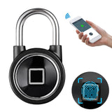 Waterproof Intelligent Bluetooth Fingerprint Padlock Remote Unlocking for iOS / Android, Fingerprint and Remote Padlock(Black), Fingerprint and Remote Padlock(Blue), Fingerprint and Remote Padlock(Silver) Fingerprint and Remote Padlock(Black) Black