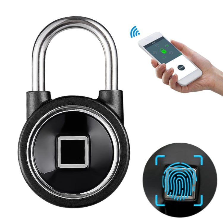 Waterproof Intelligent Bluetooth Fingerprint Padlock Remote Unlocking for iOS / Android, Fingerprint and Remote Padlock(Black), Fingerprint and Remote Padlock(Blue), Fingerprint and Remote Padlock(Silver) Fingerprint and Remote Padlock(Black) Black