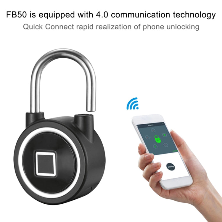 Waterproof Intelligent Bluetooth Fingerprint Padlock Remote Unlocking for iOS / Android, Fingerprint and Remote Padlock(Black), Fingerprint and Remote Padlock(Blue), Fingerprint and Remote Padlock(Silver)