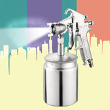 W-77 Paint Spray Gun Sprayer lower Pot Pneumatic Tool for Home Car, Hole diameter: 3mm, Paint Spray Gun Paint Spray Gun