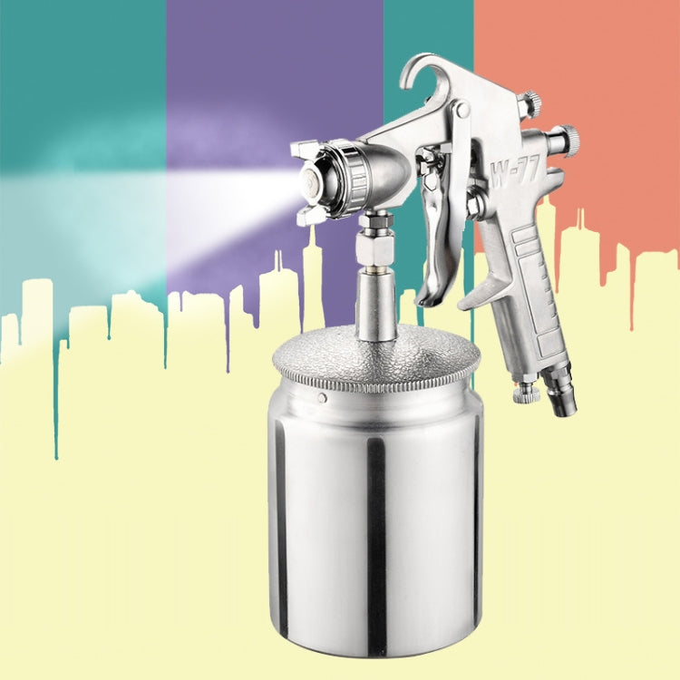 W-77 Paint Spray Gun Sprayer lower Pot Pneumatic Tool for Home Car, Hole diameter: 3mm, Paint Spray Gun Paint Spray Gun