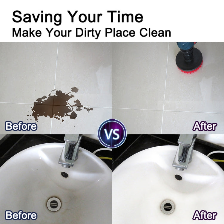 14 in 1 4 inch Sponge Scouring Pad Floor Wall Window Glass Cleaning Descaling Electric Drill Brush Head Set, Random Color Delivery, 14 in 1