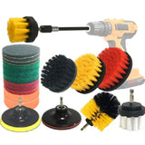 20 in 1 Floor Wall Window Glass Cleaning Descaling Electric Drill Brush Head Set, 20 in 1 20 in 1