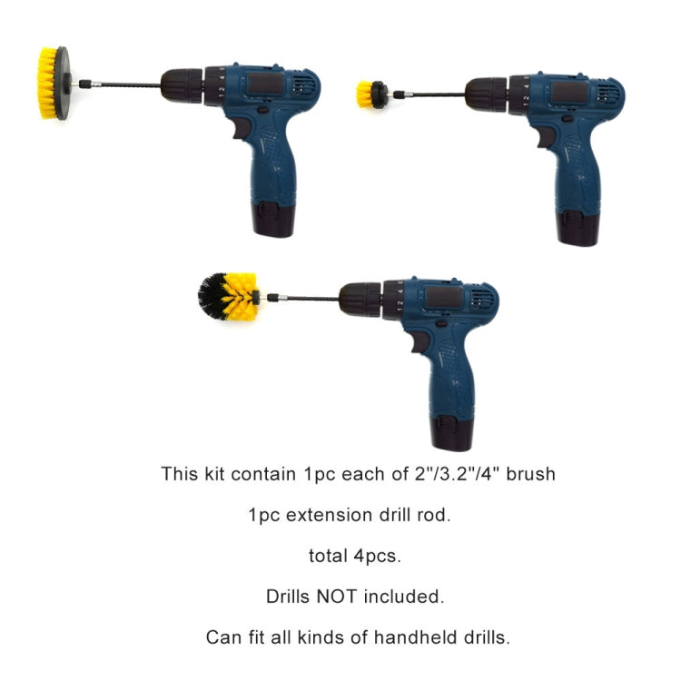 37 in 1 Floor Wall Window Glass Cleaning Descaling Electric Drill Brush Head Set, 37 in 1