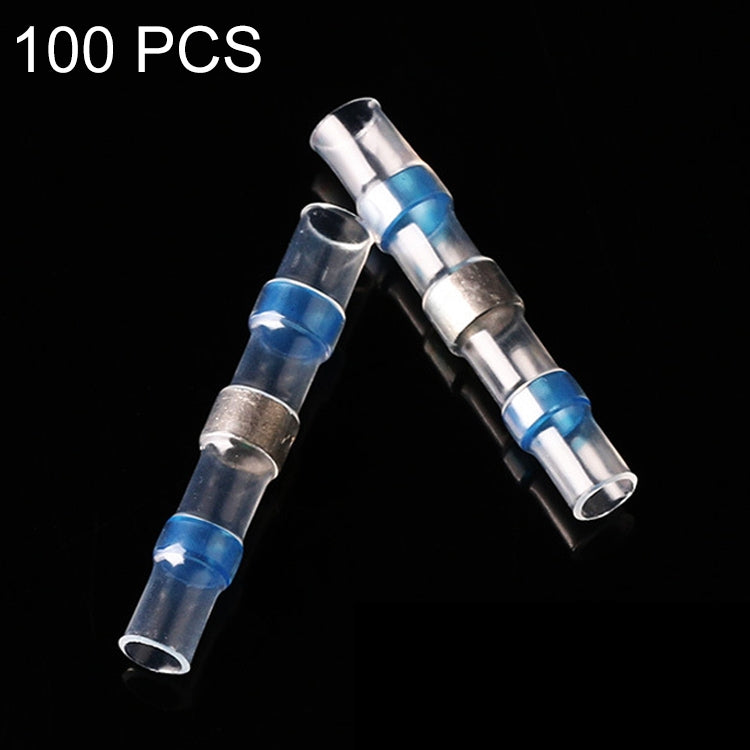 100 PCS AWG16-14 1.5-2.5mm Seal Heat Shrink Butt Wire Connectors Blue Terminals Solder Sleeve, 1.5-2.5mm Blue 1.5-2.5mm Blue