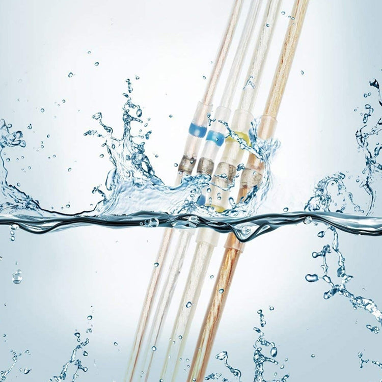 100 PCS AWG16-14 1.5-2.5mm Seal Heat Shrink Butt Wire Connectors Blue Terminals Solder Sleeve, 1.5-2.5mm Blue