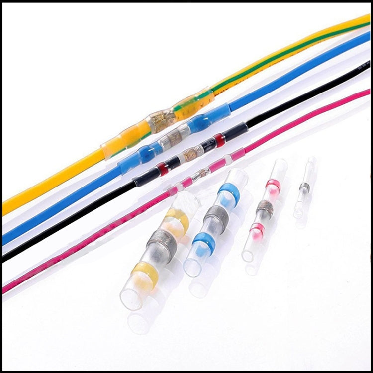 100 PCS AWG12-10 4-6mm Seal Heat Shrink Butt Wire Connectors Yellow Terminals Solder Sleeve, 4-6mm Yellow