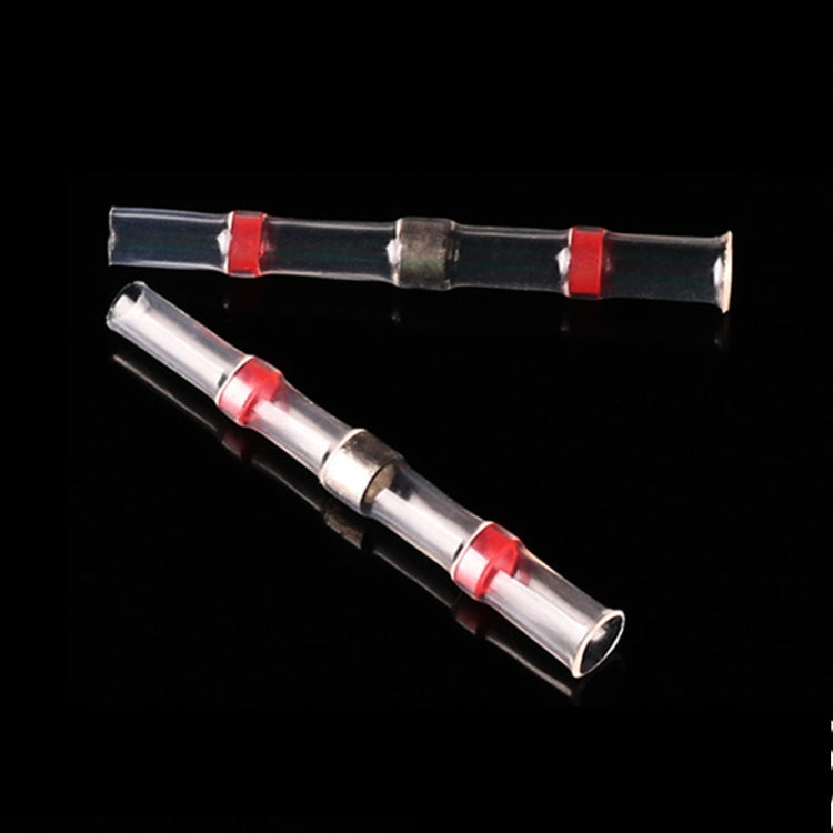 100 PCS AWG22-18 0.5-1.5mm Seal Heat Shrink Butt Wire Connectors Red Terminals Solder Sleeve, 0.5-1.5mm Red