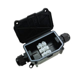 IP66 Waterproof Two-way Junction Box with PA10 3-bit Terminal, IP66+PA10