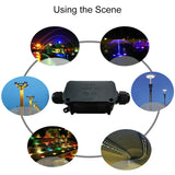 IP66 Waterproof Two-way Junction Box with PA10 3-bit Terminal, IP66+PA10