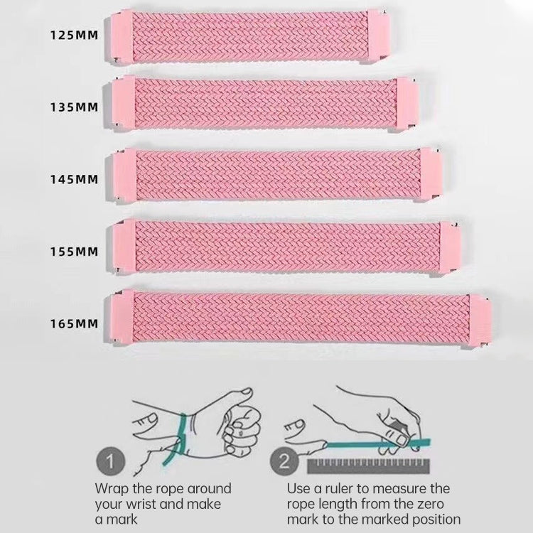Universal Nylon Weave Replacement Strap Watchband, 20mm, 22mm