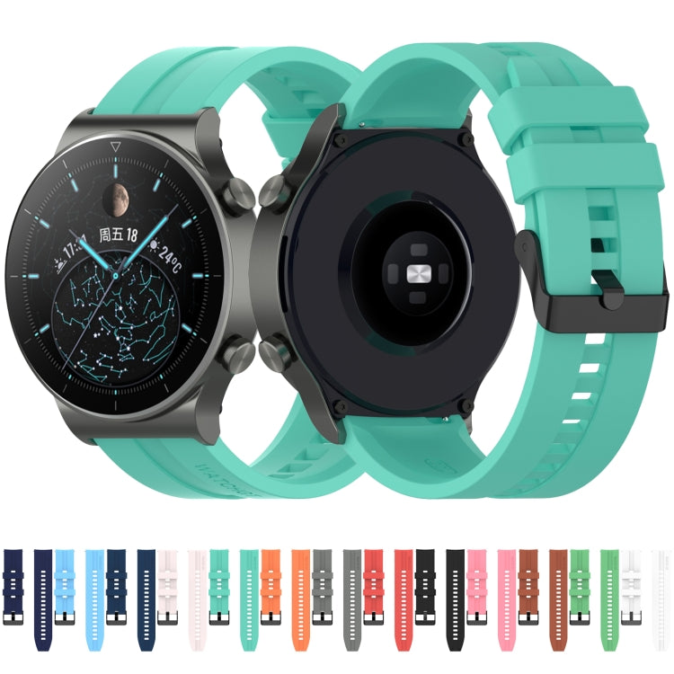 For Huawei Watch GT 2 Pro Silicone Replacement Strap Watchband with Black Steel Buckle