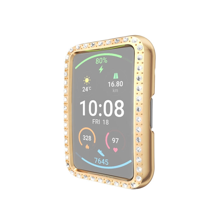 For Huawei Watch Fit Single Row Diamond PC Protective Case Cover