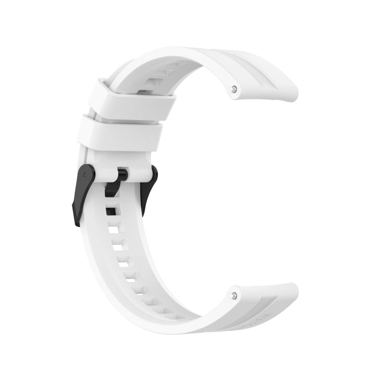 For Huawei Watch GT 2 42mm Silicone Replacement Wrist Strap Watchband, with Black Buckle, with Silver Buckle
