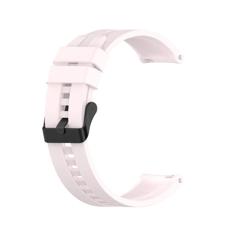 For Huawei Watch GT 2 42mm Silicone Replacement Wrist Strap Watchband, with Black Buckle, with Silver Buckle