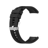 For Huawei Watch GT 2 42mm Silicone Replacement Wrist Strap Watchband, with Black Buckle, with Silver Buckle
