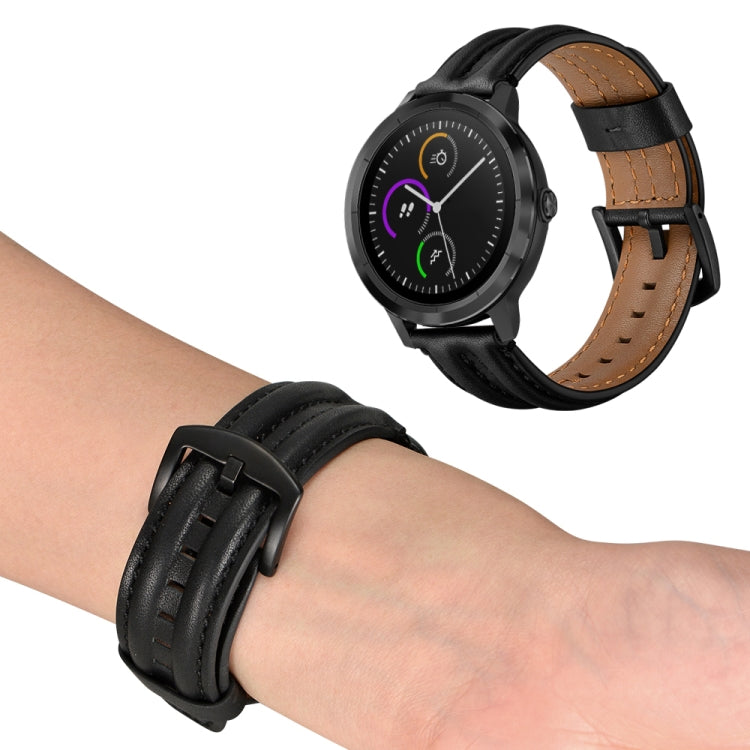 For Garmin Vivoactive3 / Vivomove HR Double Keel Replacement Wrist Strap Watchband