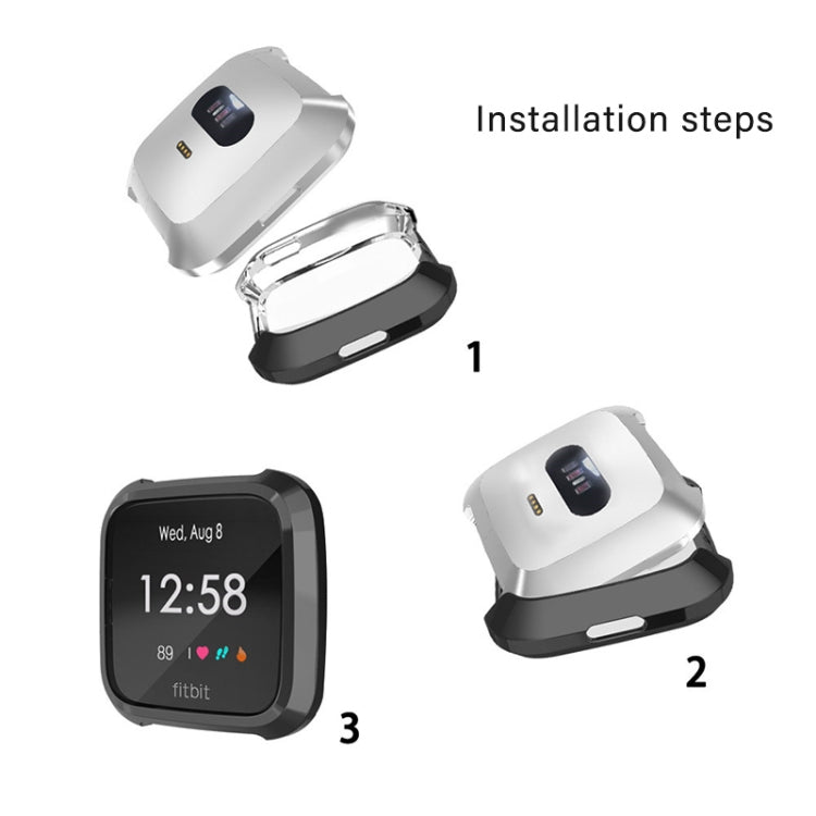 For Fitbit Versa Lite Smart Watch Full Coverage Plating TPU Protective Case