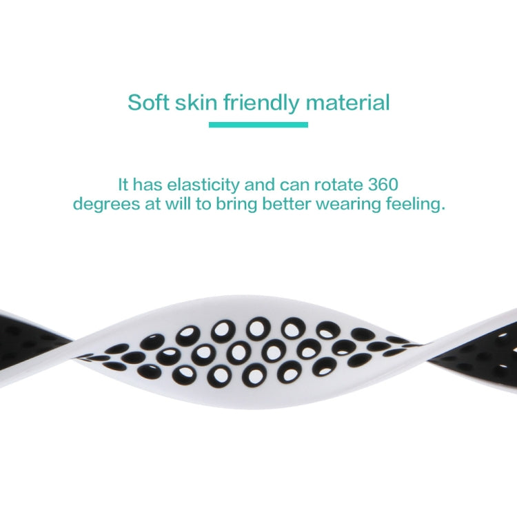 Elastic Silicone Watchband For Apple Watch Series 6 & SE & 5 & 4 40mm / 3 & 2 & 1 38mm, Length: 160mm, 160mm (White Black), 160mm (Black), 160mm (Black Yellow), 160mm (Black Grey), 160mm (Red Black), 160mm (Black White), 160mm (Black Red)              ...