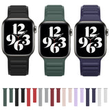 Silicone Magnetic Chain Watchband For Apple Watch Series 6 & SE & 5 & 4 44mm / 3 & 2 & 1 42mm, For Apple Watch Series 7 45mm / 6 & SE & 5 & 4 44mm / 3 & 2 & 1 42mm