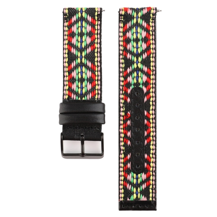 For Fitbit Versa Ethnic Style Genuine Leather Strap