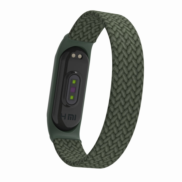 For Xiaomi Mi Band 5 / 4 / 3 / Huami Single Lap Braided Yarn + TPU Wrist Strap Watchbands, S, M, L
