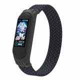 For Xiaomi Mi Band 5 / 4 / 3 / Huami Single Lap Braided Yarn + TPU Wrist Strap Watchbands, S, M, L