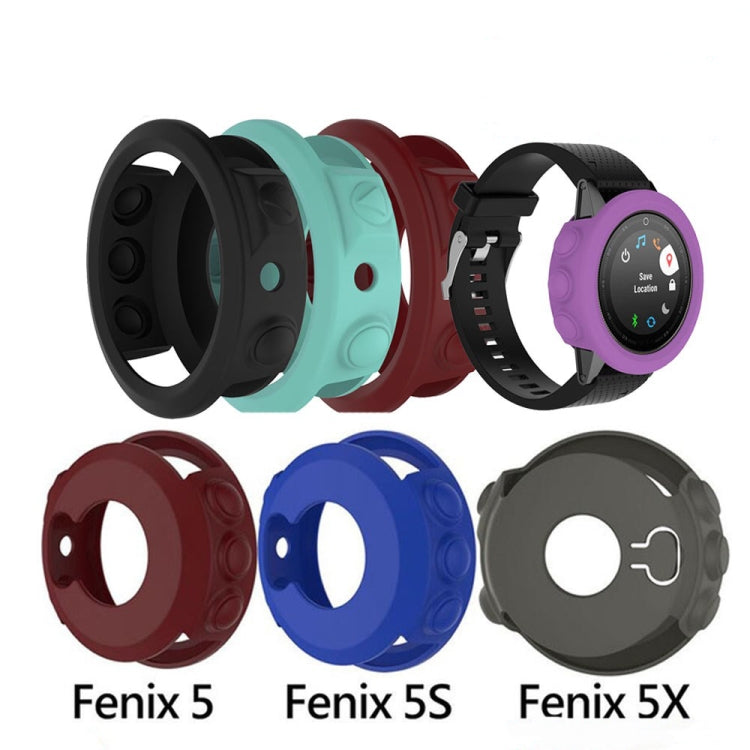 Solid Color Silicone Watch Protective Case, For Garmin Fenix 5S, For Garmin Fenix 5X