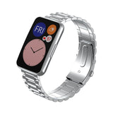 For Huawei Watch Fit Three-beads Metal Replacement Strap Watchband