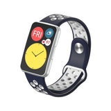 For Huawei Watch Fit Silicone Two-color Reverse Buckle Replacement Strap Watchband
