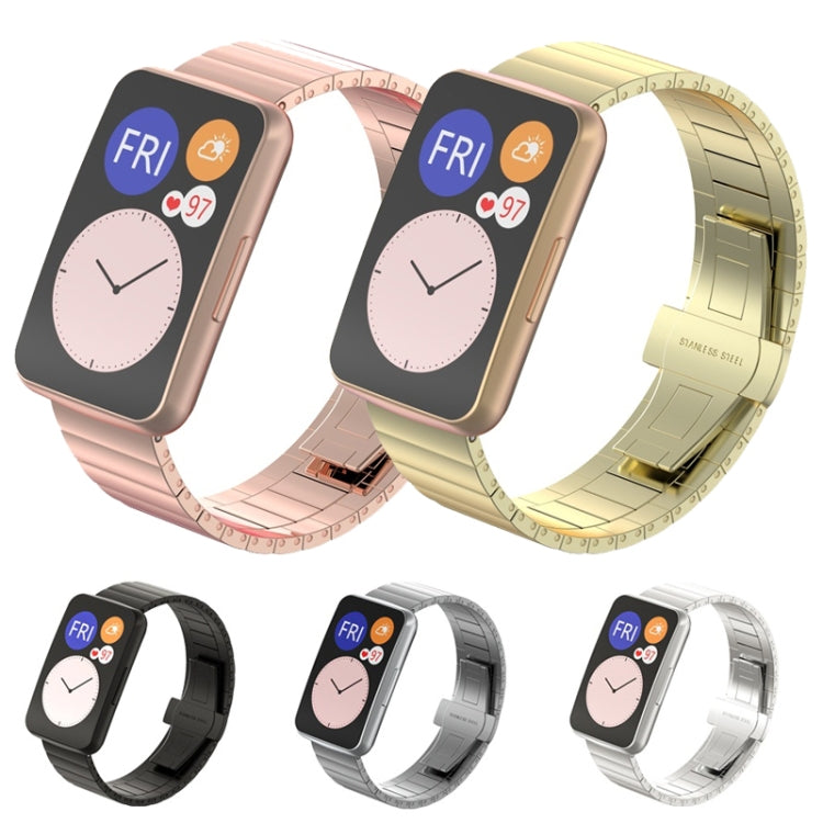 For Huawei Watch Fit Bamboo Joint Metal Replacement Strap Watchband