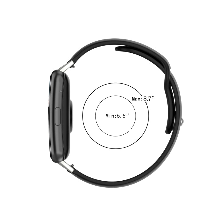 For Huawei Watch Fit 18mm Back Buckle Style Silicone Solid Color Replacement Strap Watchband