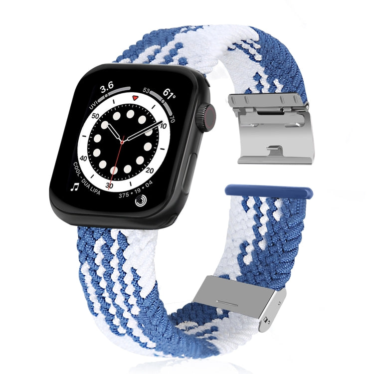 Braided + Stainless Steel Replacement Watchbands For Apple Watch Series 6 & SE & 5 & 4 40mm / 3 & 2 & 1 38mm, For Apple Watch Series 7 41mm / 6 & SE & 5 & 4 40mm, For Apple Watch Series 8&7 41mm / SE 2&6&SE&5&4 40mm / 3&2&1 38mm                        ...