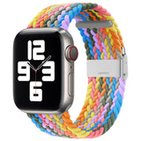 Braided + Stainless Steel Replacement Watchbands For Apple Watch Series 6 & SE & 5 & 4 44mm / 3 & 2 & 1 42mm, For Apple Watch Ultra 49mm / Series 8&7 45mm / SE 2&6&SE&5&4 44mm / 3&2&1 42mm, For Apple Watch Series 7 45mm / 6 & SE & 5 & 4 44mm           ...