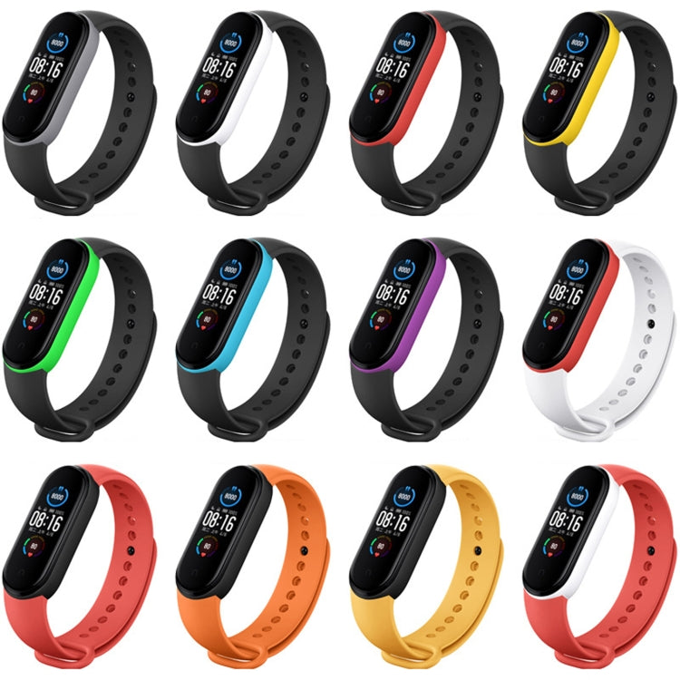 For Xiaomi Mi Band 6 (CA8856) Two-color Silicone Replacement Strap Watchband