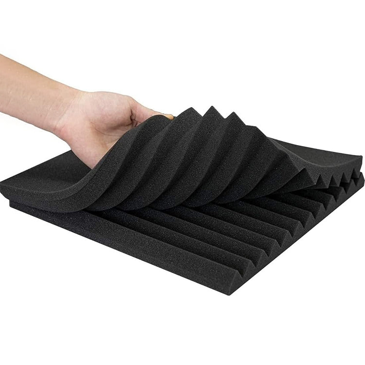 30x30x2.5cm Triangular Groove Style Recording Studio Drum Video Room Sound Insulation Board Silencer Cotton, 6 PCS, 10 PCS, 12 PCS, 20 PCS, 24 PCS