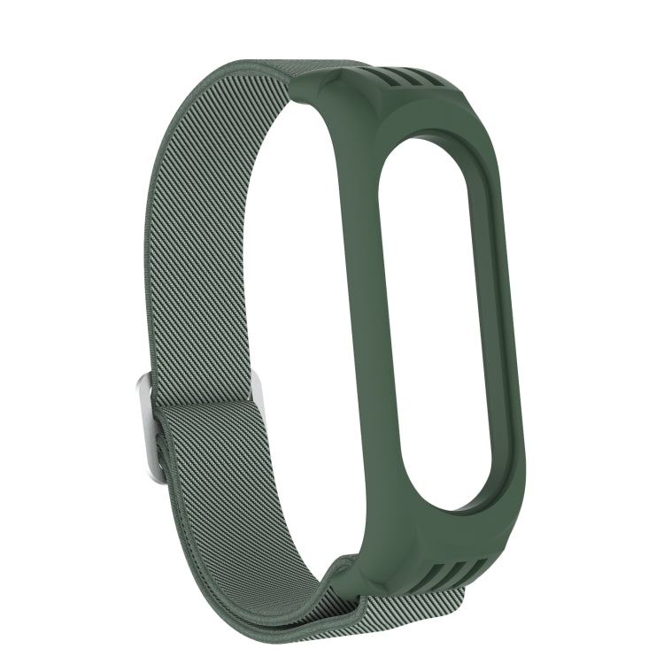 For Xiaomi Mi Band 3 / 4 / 5 Twill 8-shaped Buckle Elastic Replacement Strap Watchband