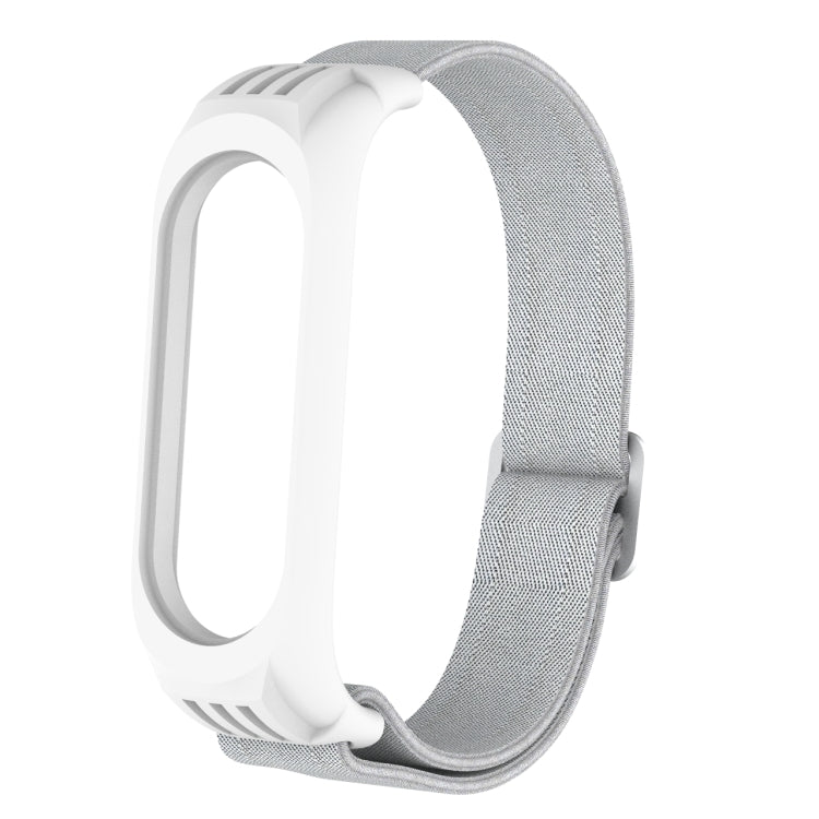 For Xiaomi Mi Band 3 / 4 / 5 Twill 8-shaped Buckle Elastic Replacement Strap Watchband