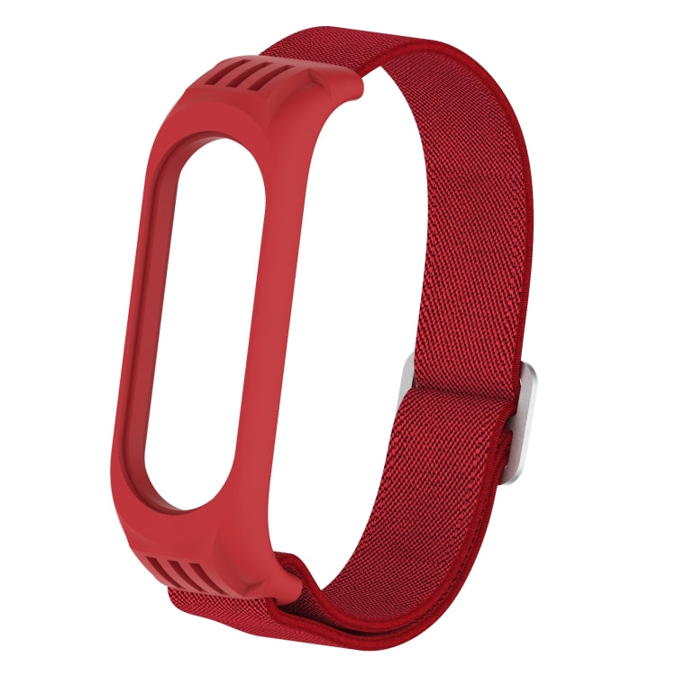 For Xiaomi Mi Band 3 / 4 / 5 Twill 8-shaped Buckle Elastic Replacement Strap Watchband
