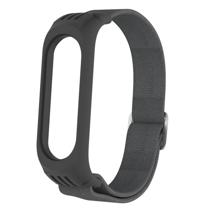 For Xiaomi Mi Band 3 / 4 / 5 Twill 8-shaped Buckle Elastic Replacement Strap Watchband