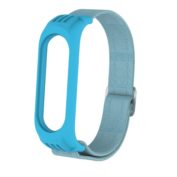 For Xiaomi Mi Band 3 / 4 / 5 Twill 8-shaped Buckle Elastic Replacement Strap Watchband