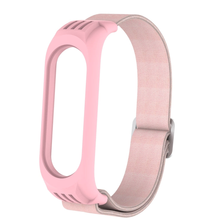 For Xiaomi Mi Band 3 / 4 / 5 Twill 8-shaped Buckle Elastic Replacement Strap Watchband