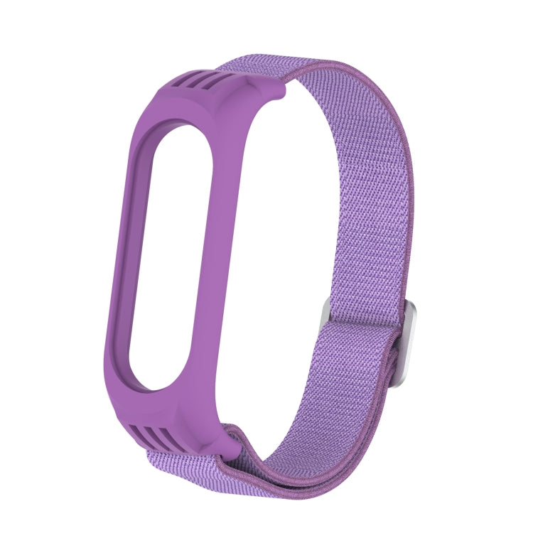For Xiaomi Mi Band 3 / 4 / 5 Twill 8-shaped Buckle Elastic Replacement Strap Watchband