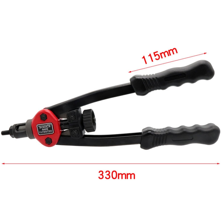 BT-605 Double Handle Manual Blind Rivet Nut Pull Cap Tool with 60 PCS Nuts, Manual Blind Rivet