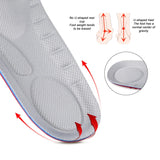 081 Soft Breathable Shockproof Massage Sports Full Insole Shoe-pad, 081 S(Grey), 081 S(Blue), 081 L (Grey), 081 L (Blue)