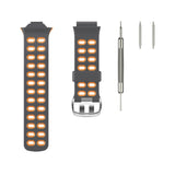 For Garmin Forerunner 310XT Two-color Silicone Replacement Strap Watchband